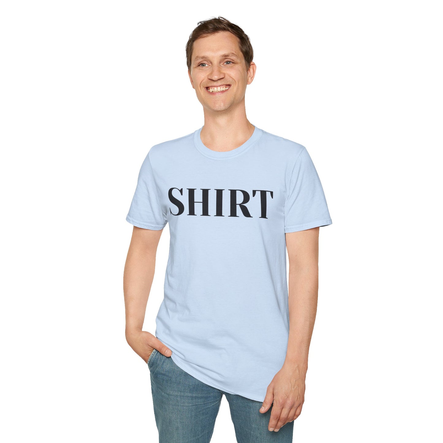 Shirt Graphic T-Shirt — Minimalist Bold Text Tee