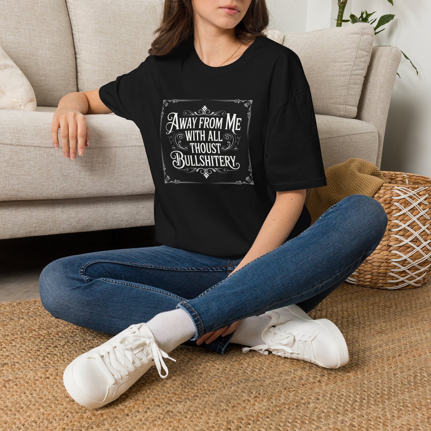 T-Shirt — "Away From Me With All Thoust Bullshitery" Vintage Victorian Graphic Tee
