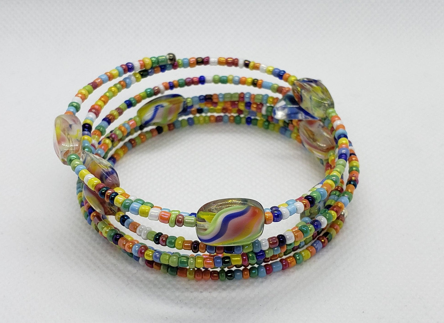 Memory Wire Beaded Bracelets