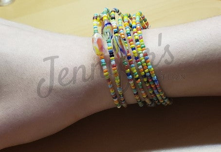 Memory Wire Beaded Bracelets