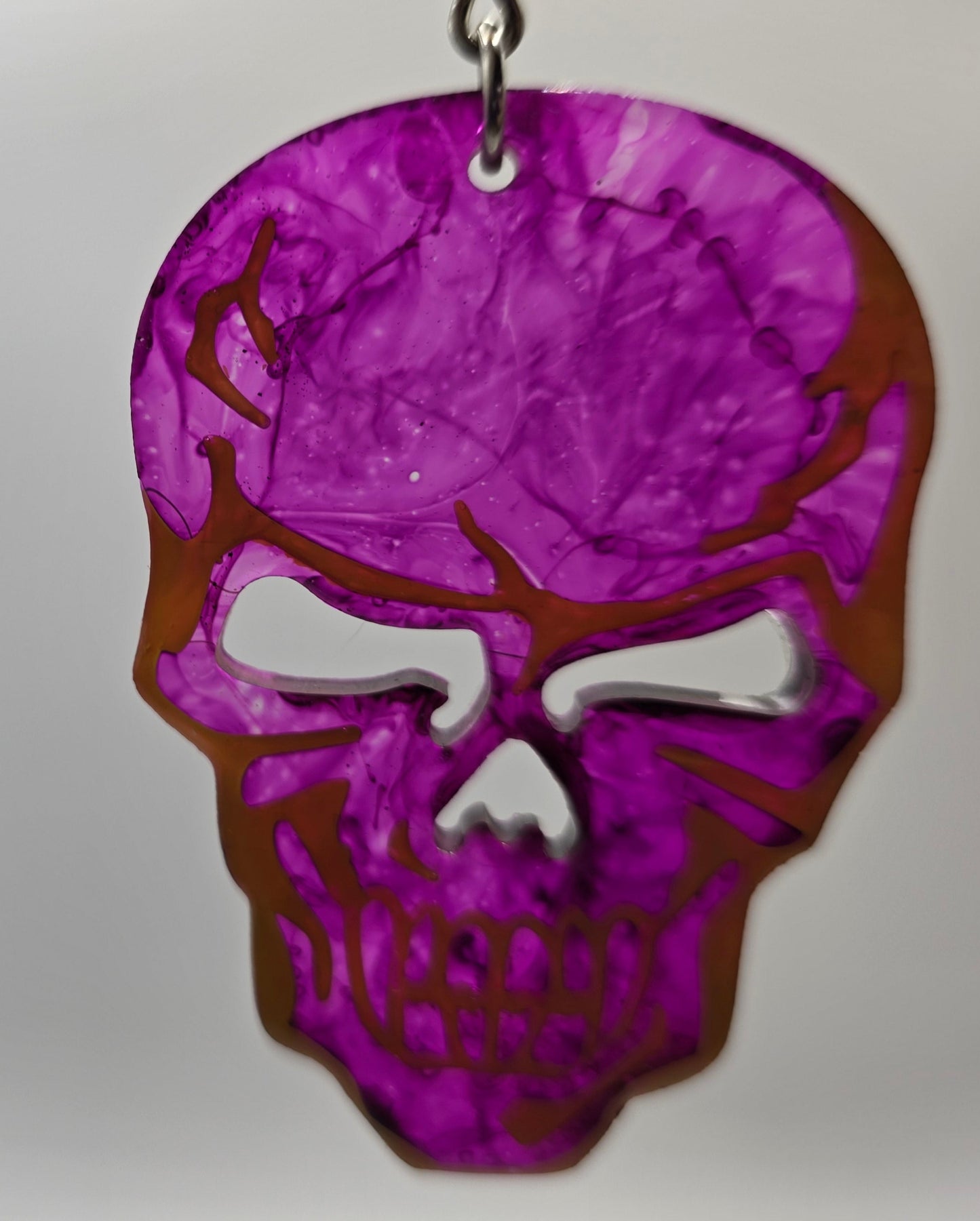 Pink Skull Keychain