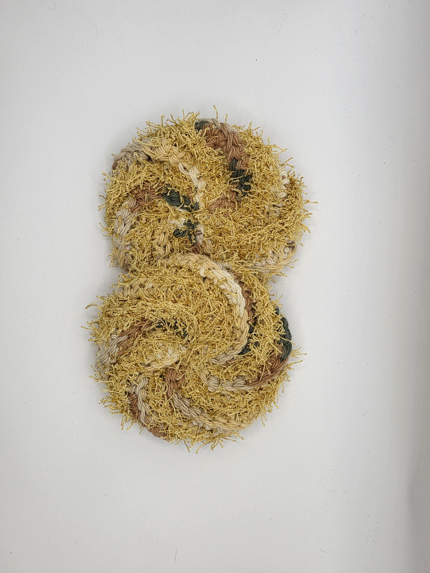 gold brown round scrubbies