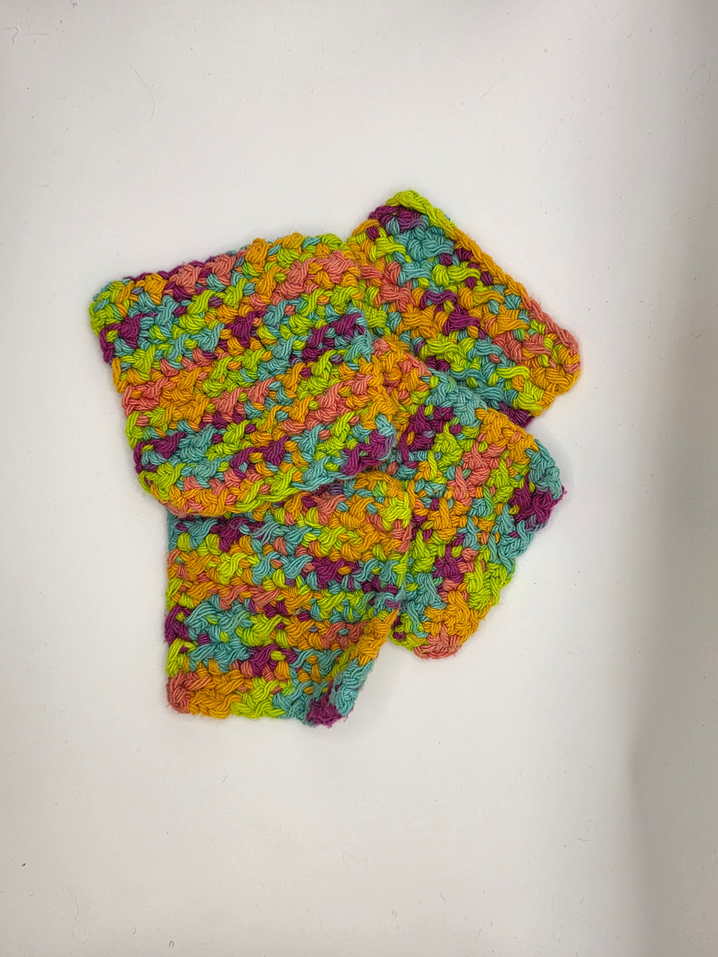 orange multicolor square scrubbies