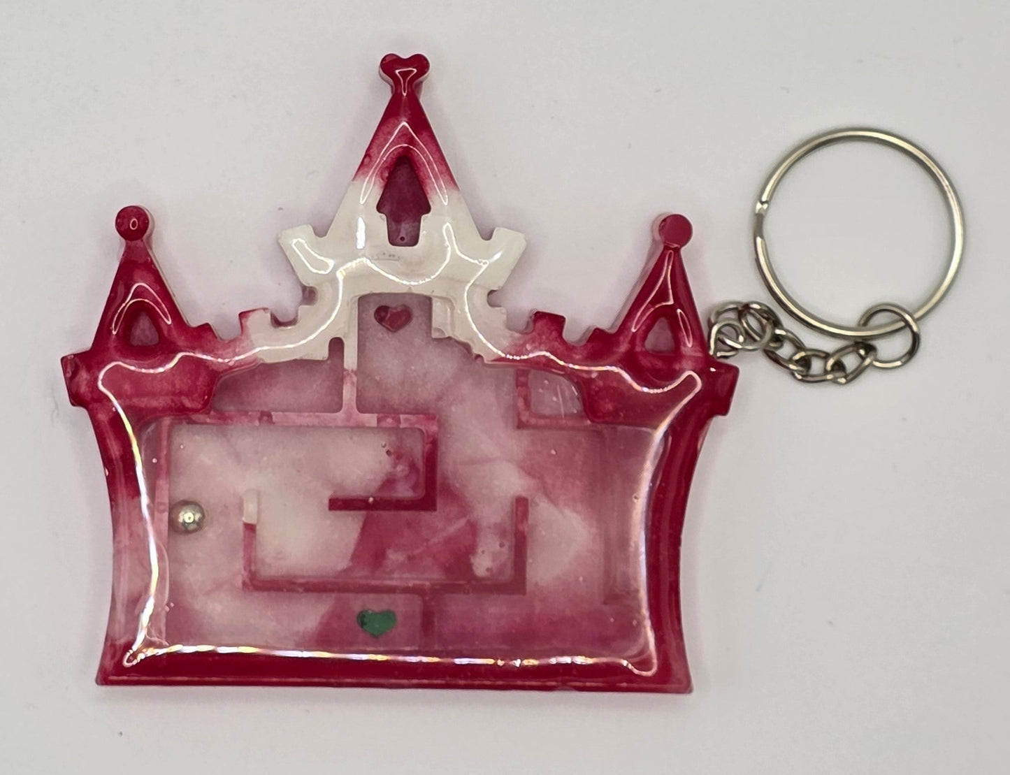 red castle maze keychain front
