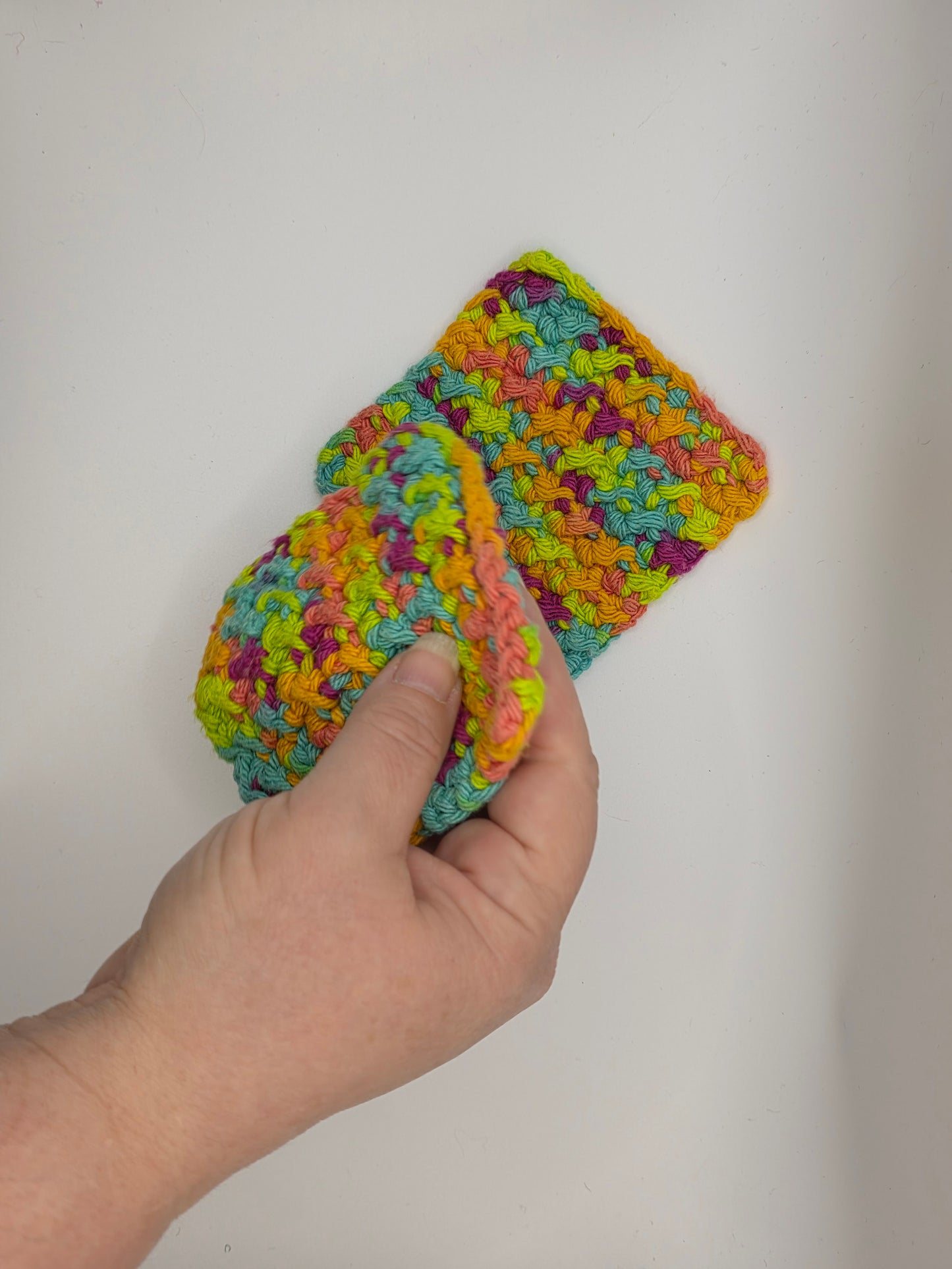 square multicolored scrubbies