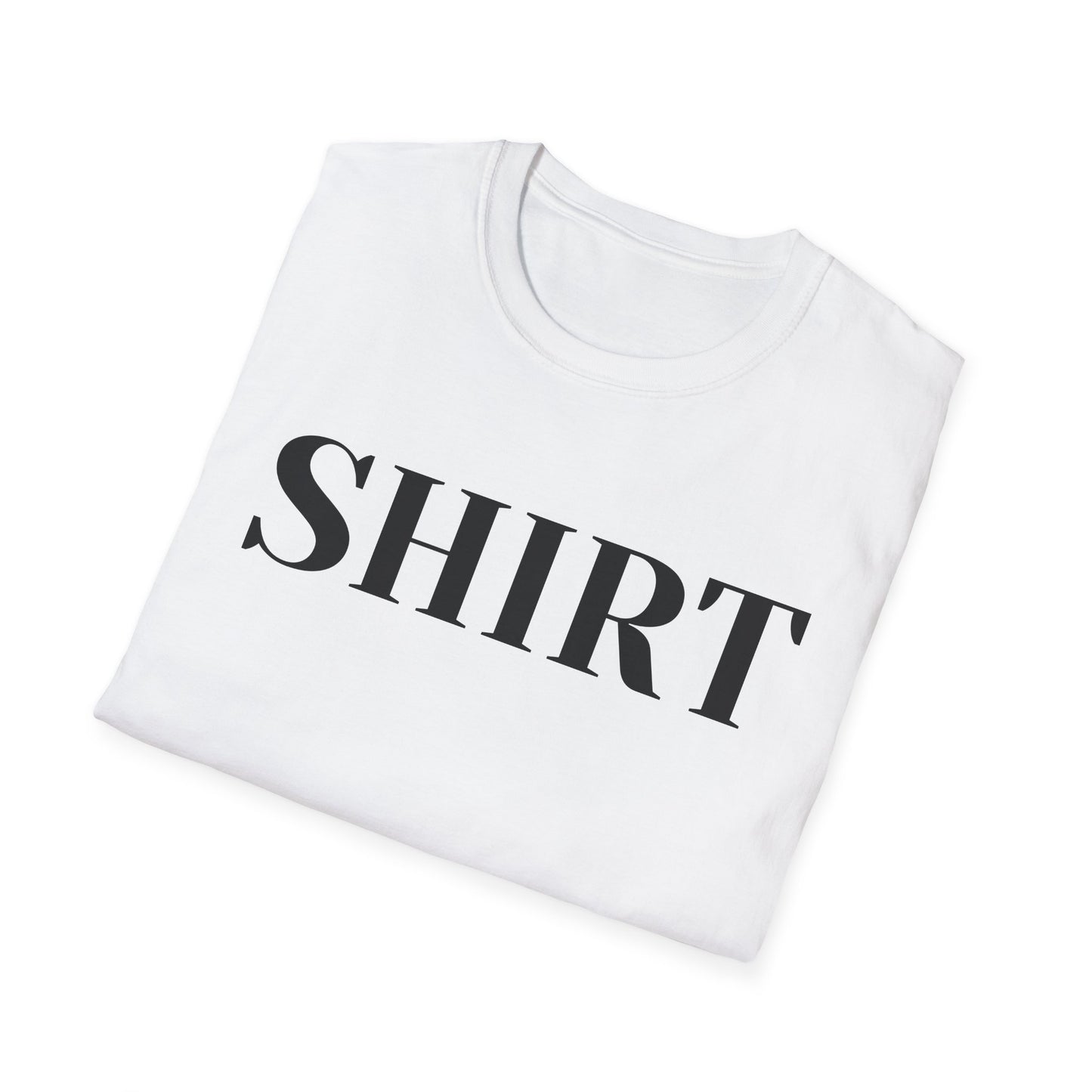 Shirt Graphic T-Shirt — Minimalist Bold Text Tee