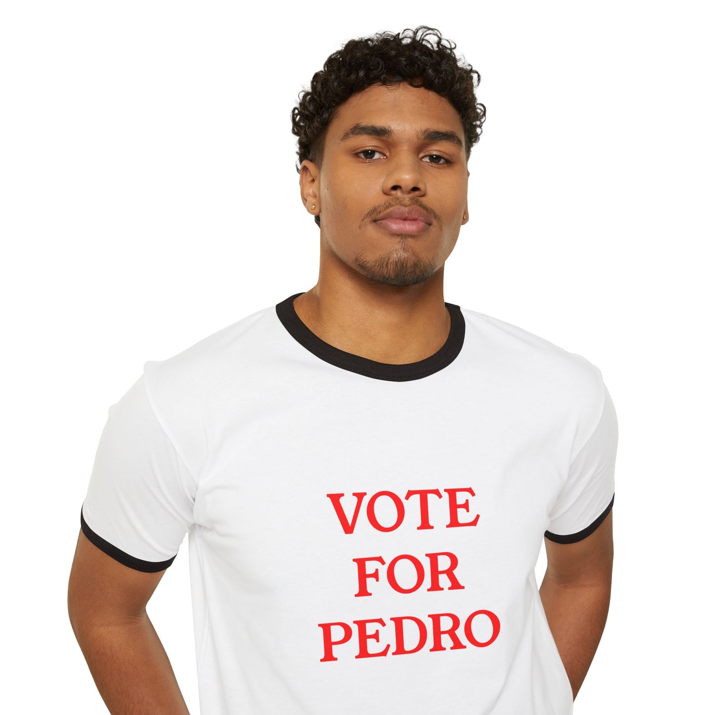 Vote for Pedro Ringer T‑Shirt — Retro Campaign Graphic Tee