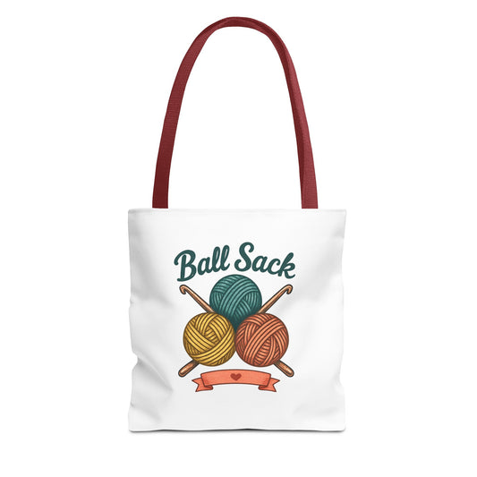 Crochet Project Tote Bag - 'Ball Sack' Yarn Lover Gift Tote