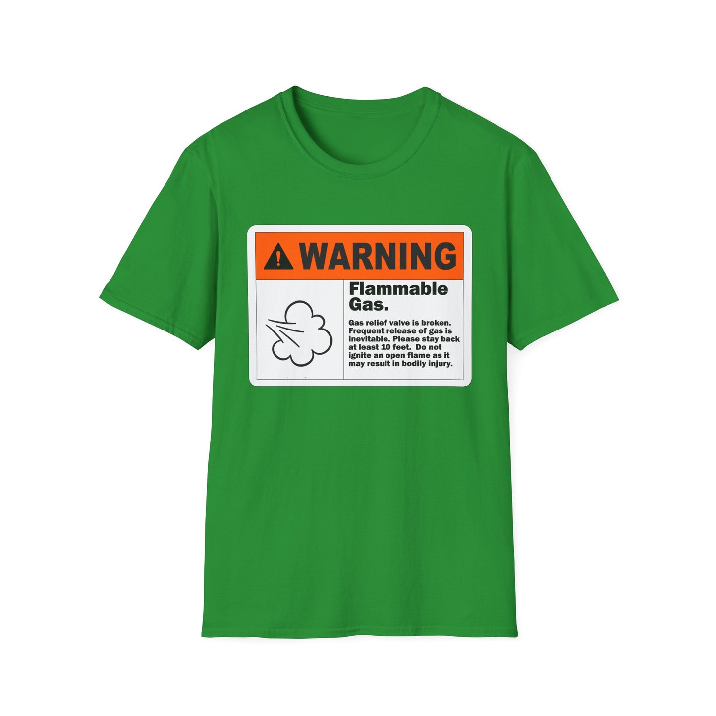Flammable Gas Warning Softstyle T-Shirt