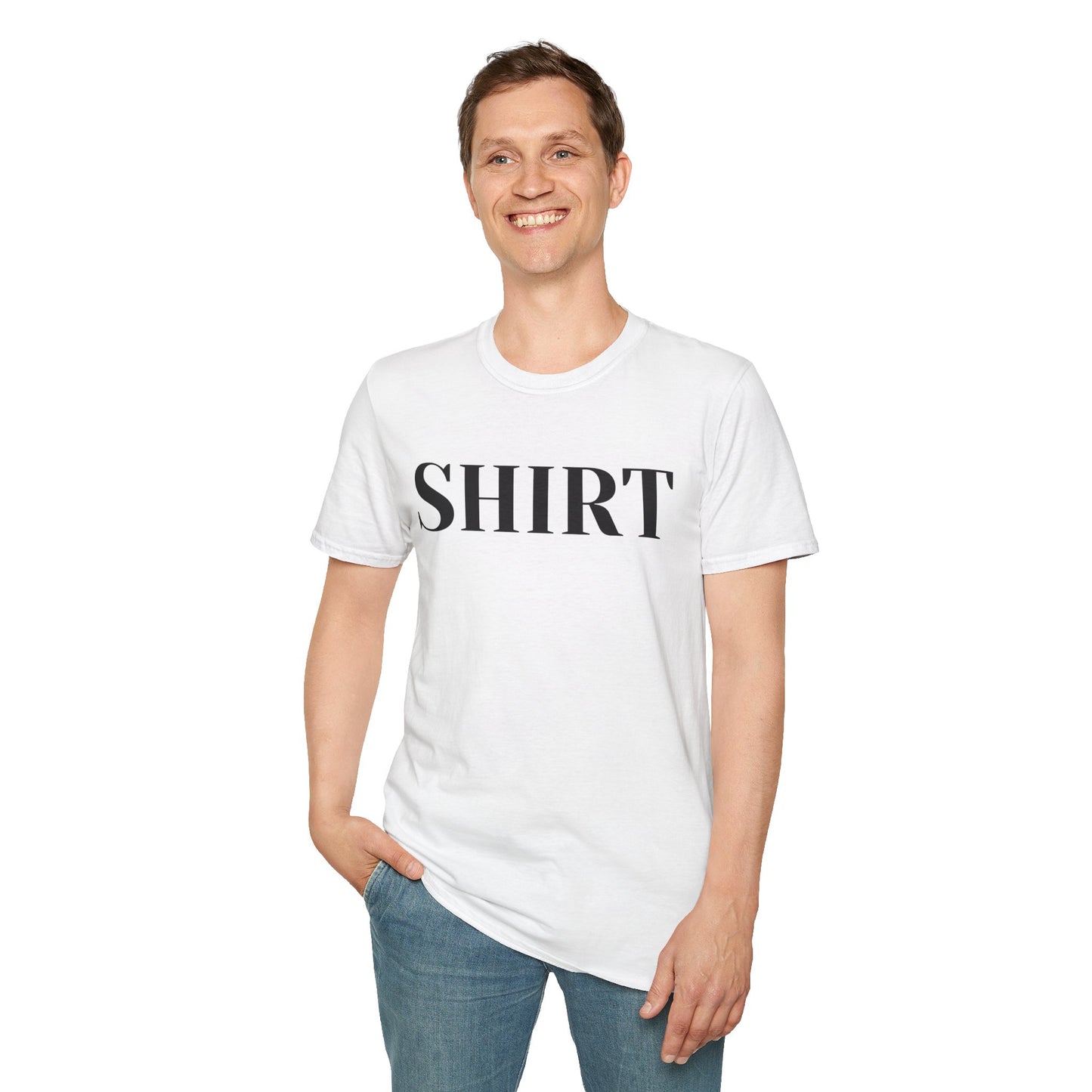 Shirt Graphic T-Shirt — Minimalist Bold Text Tee