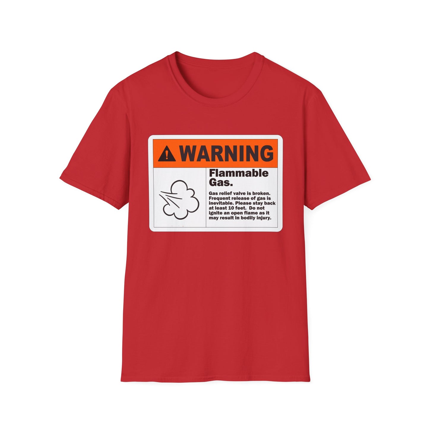 Flammable Gas Warning Softstyle T-Shirt