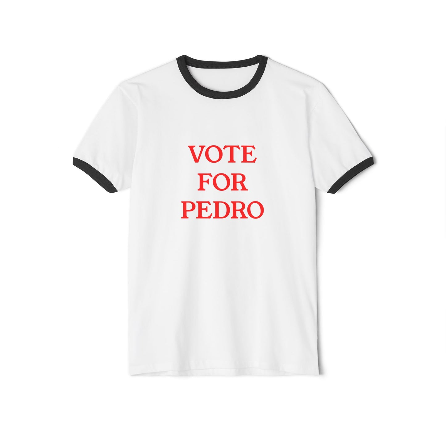 Vote for Pedro Ringer T‑Shirt — Retro Campaign Graphic Tee