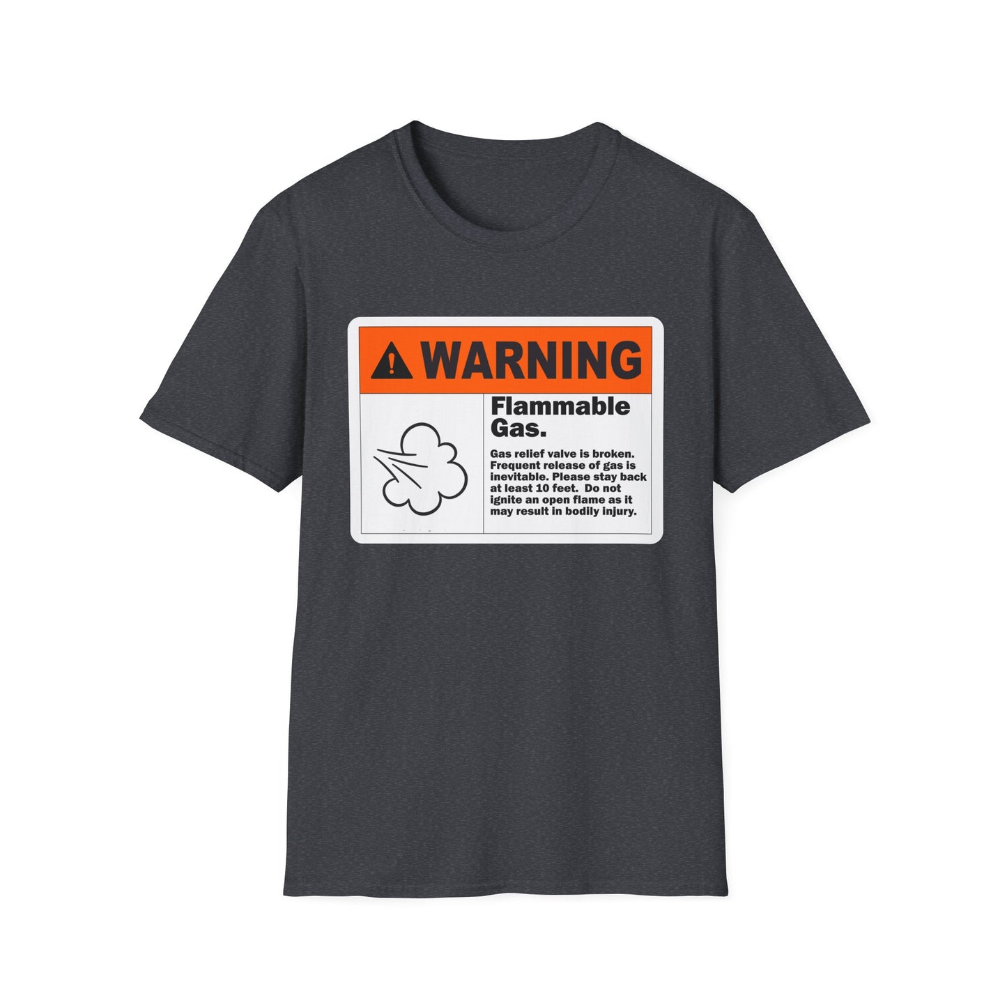 Flammable Gas Warning Softstyle T-Shirt