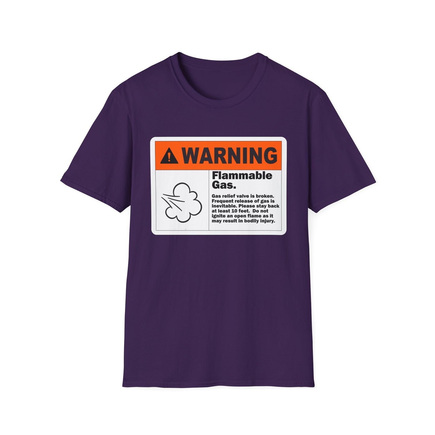 Flammable Gas Warning Softstyle T-Shirt