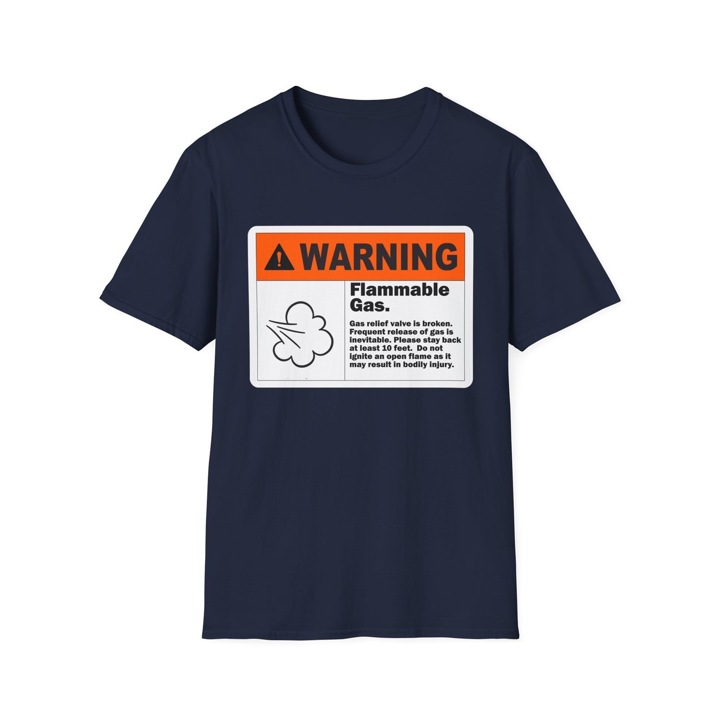 Flammable Gas Warning Softstyle T-Shirt