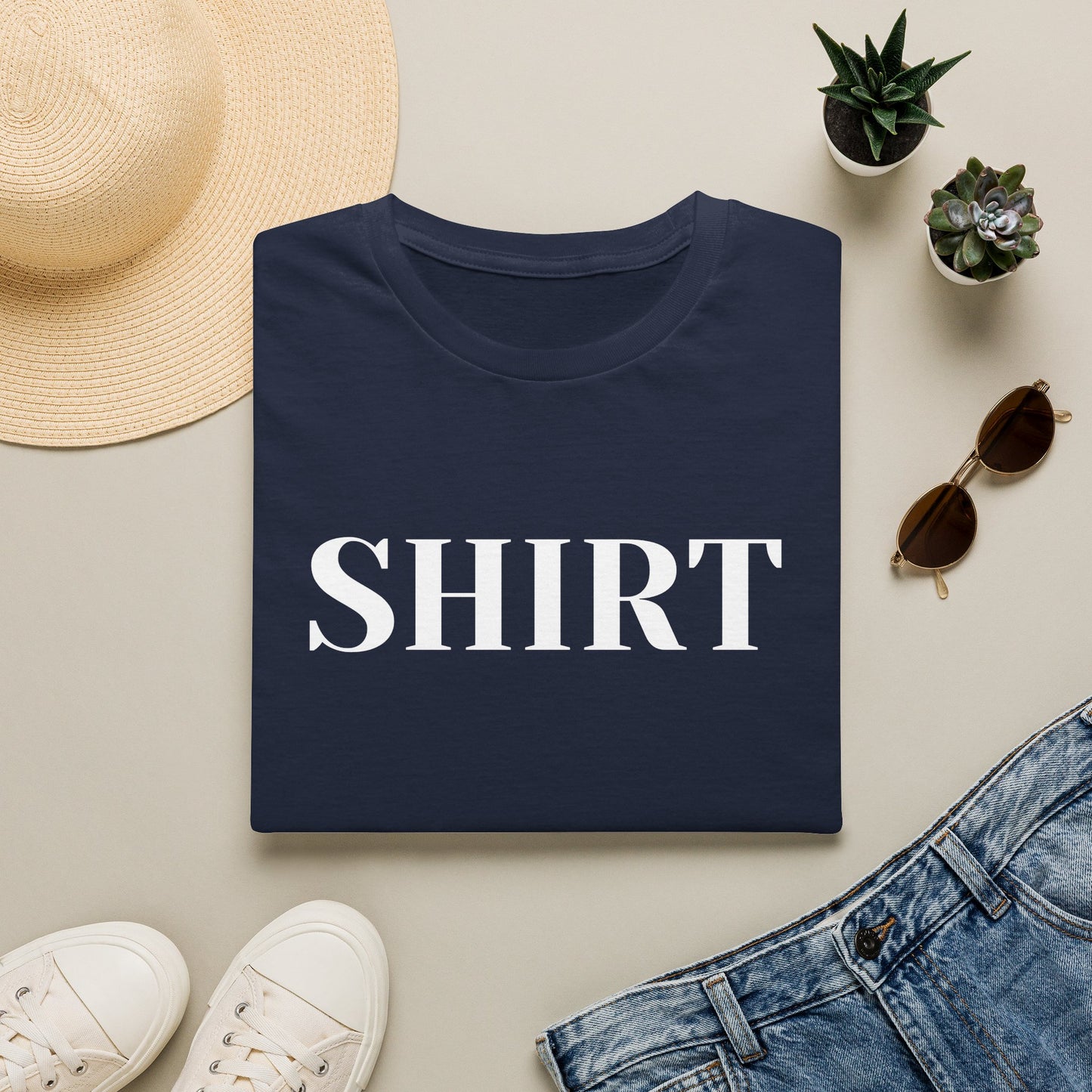Shirt Graphic Tee — Minimalist Bold Text T-Shirt