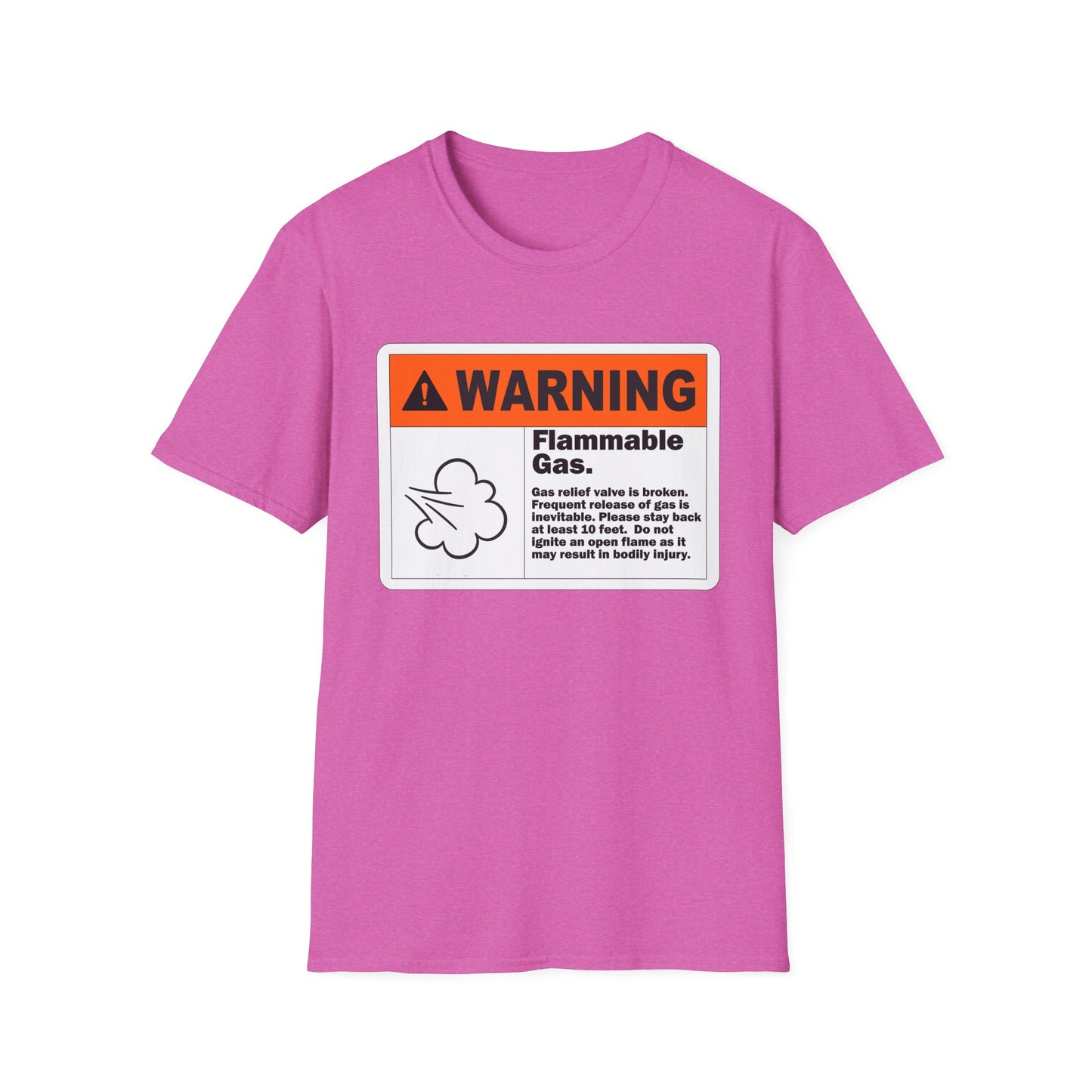 Flammable Gas Warning Softstyle T-Shirt