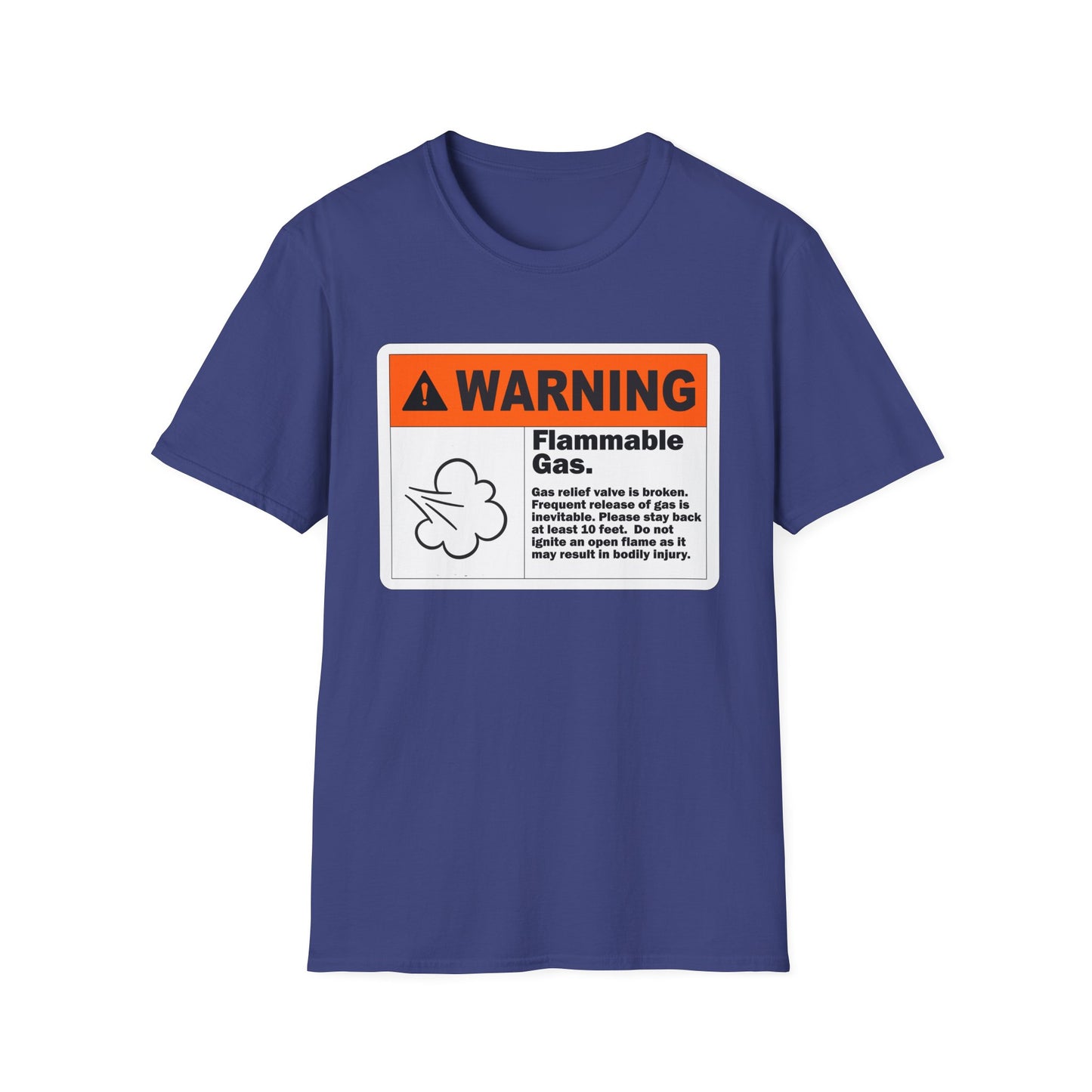 Flammable Gas Warning Softstyle T-Shirt