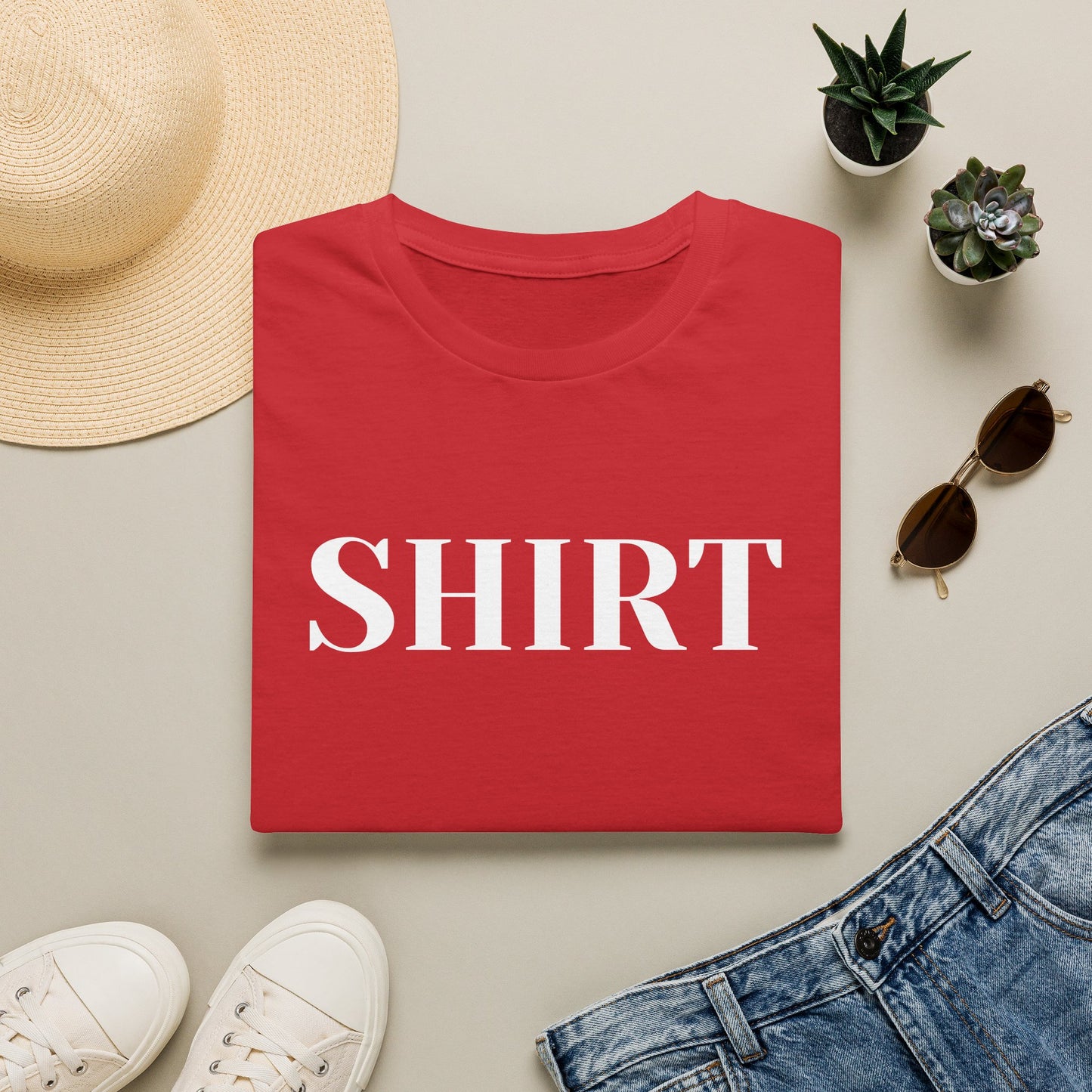 Shirt Graphic Tee — Minimalist Bold Text T-Shirt