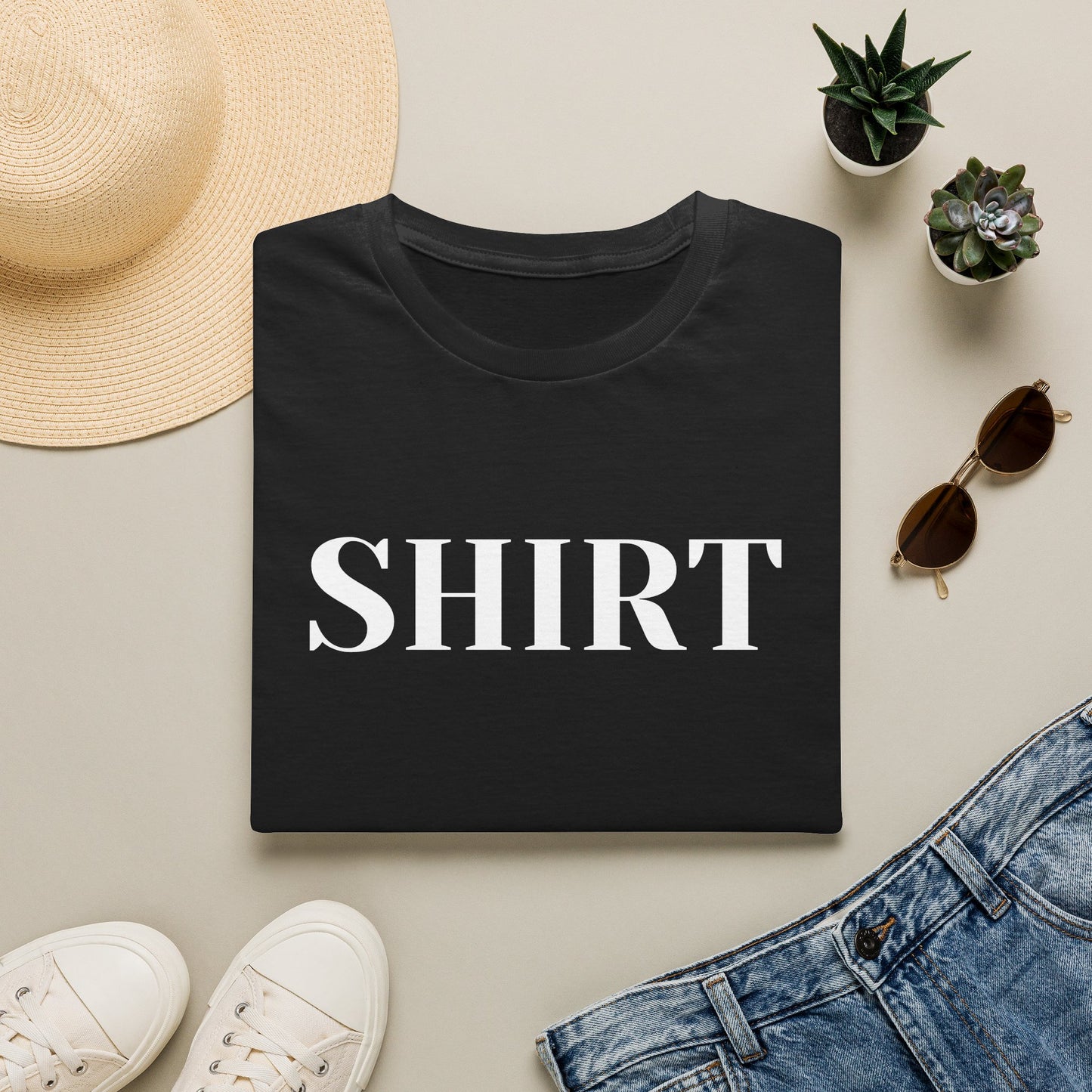 Shirt Graphic Tee — Minimalist Bold Text T-Shirt