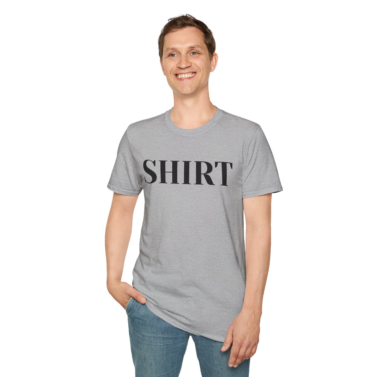 Shirt Graphic T-Shirt — Minimalist Bold Text Tee