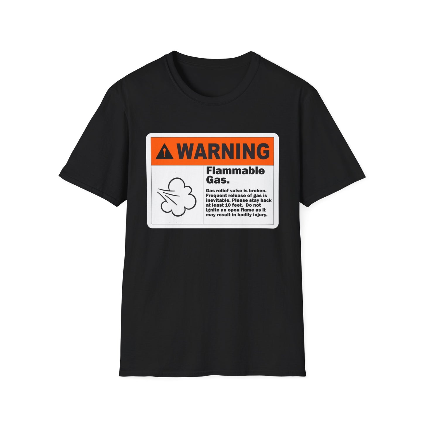 Flammable Gas Warning Softstyle T-Shirt