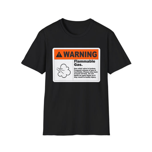 Flammable Gas Warning Softstyle T-Shirt