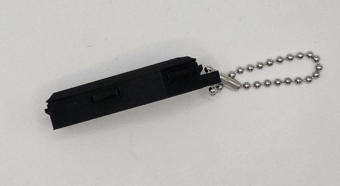 Coffin 3d printed keychain side