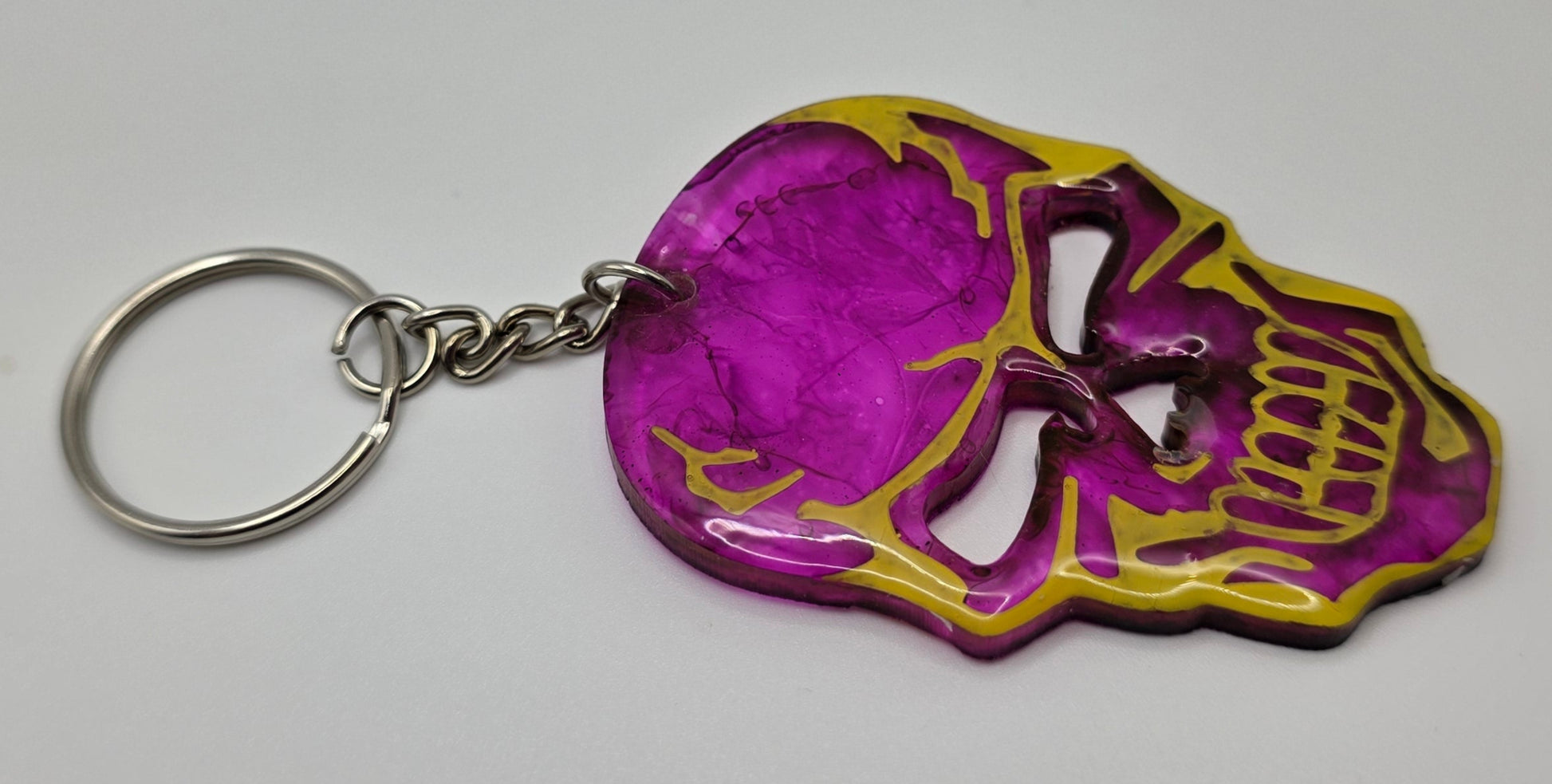 Pink Skull Keychain Front1