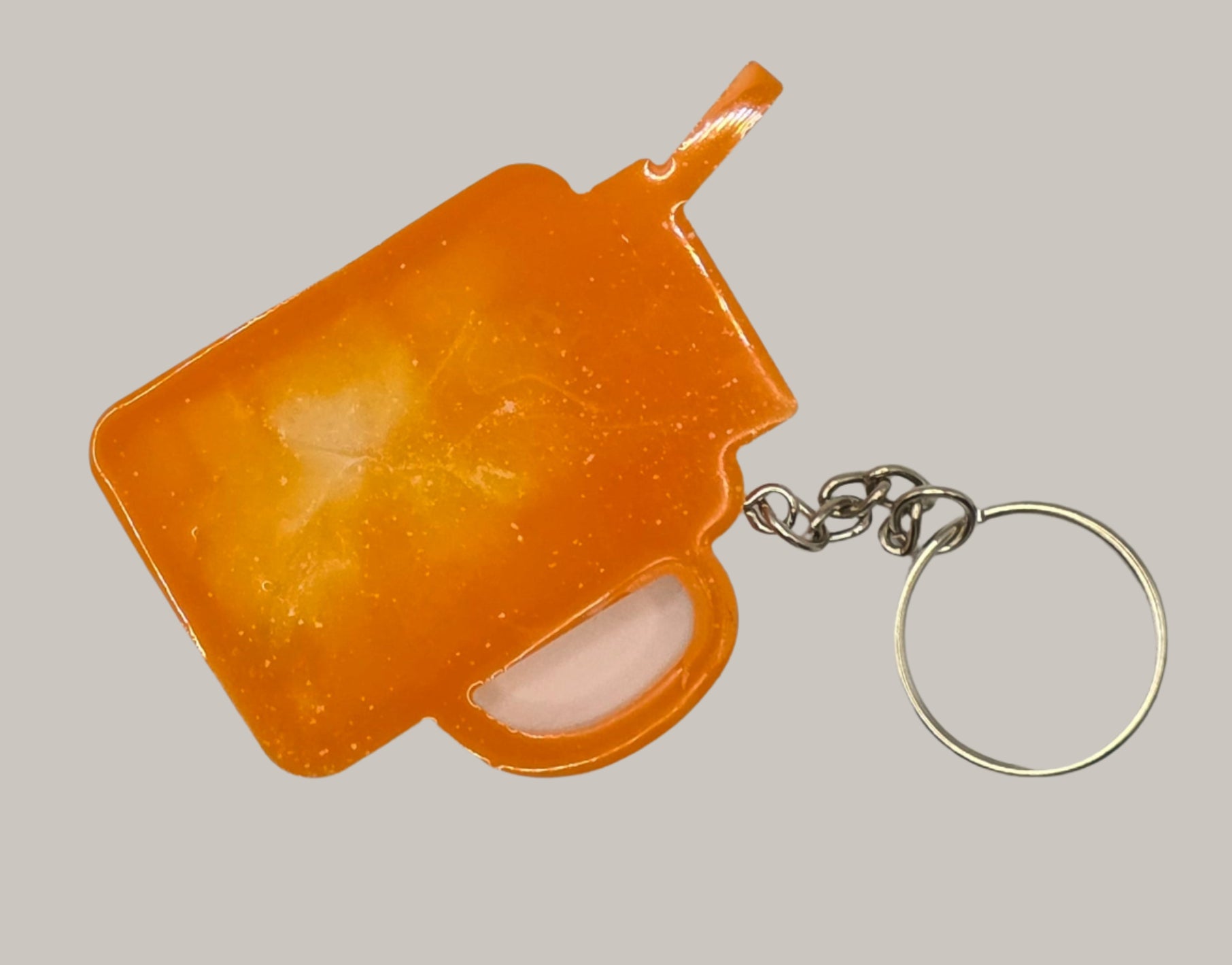 orange creamsicle cup maze keychain back