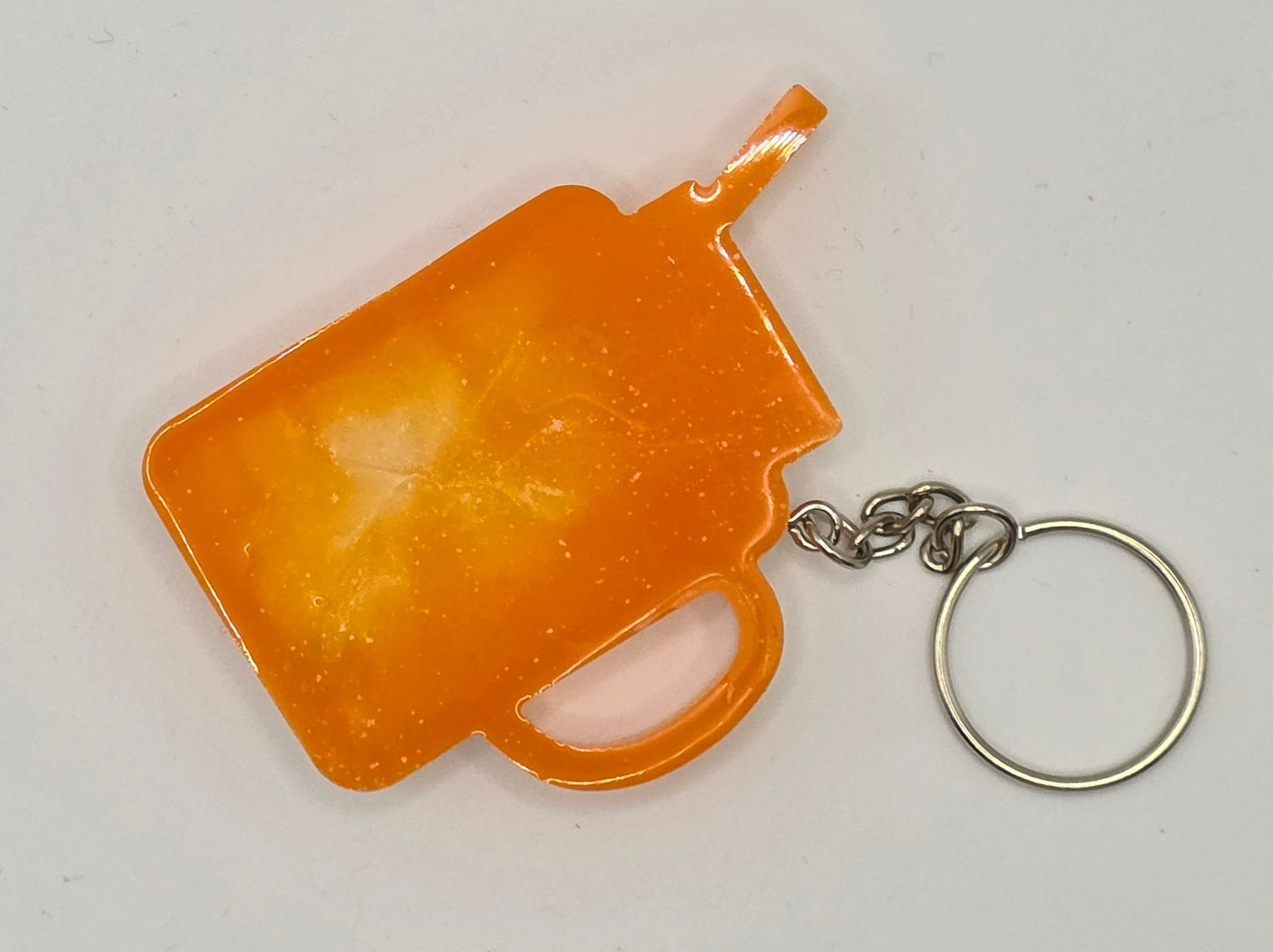 orange creamsicle cup maze shaker keychain back