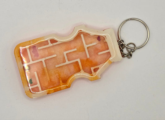 shaker maze bottle keychain