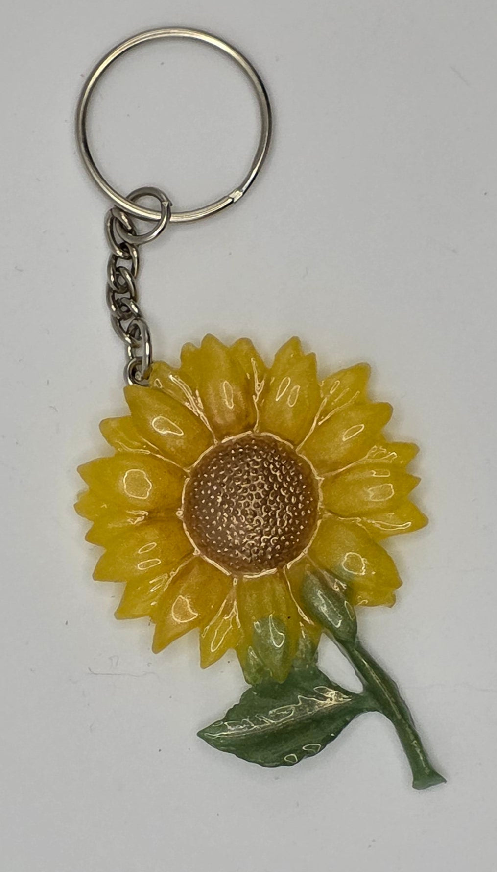 sunflower charm keychain