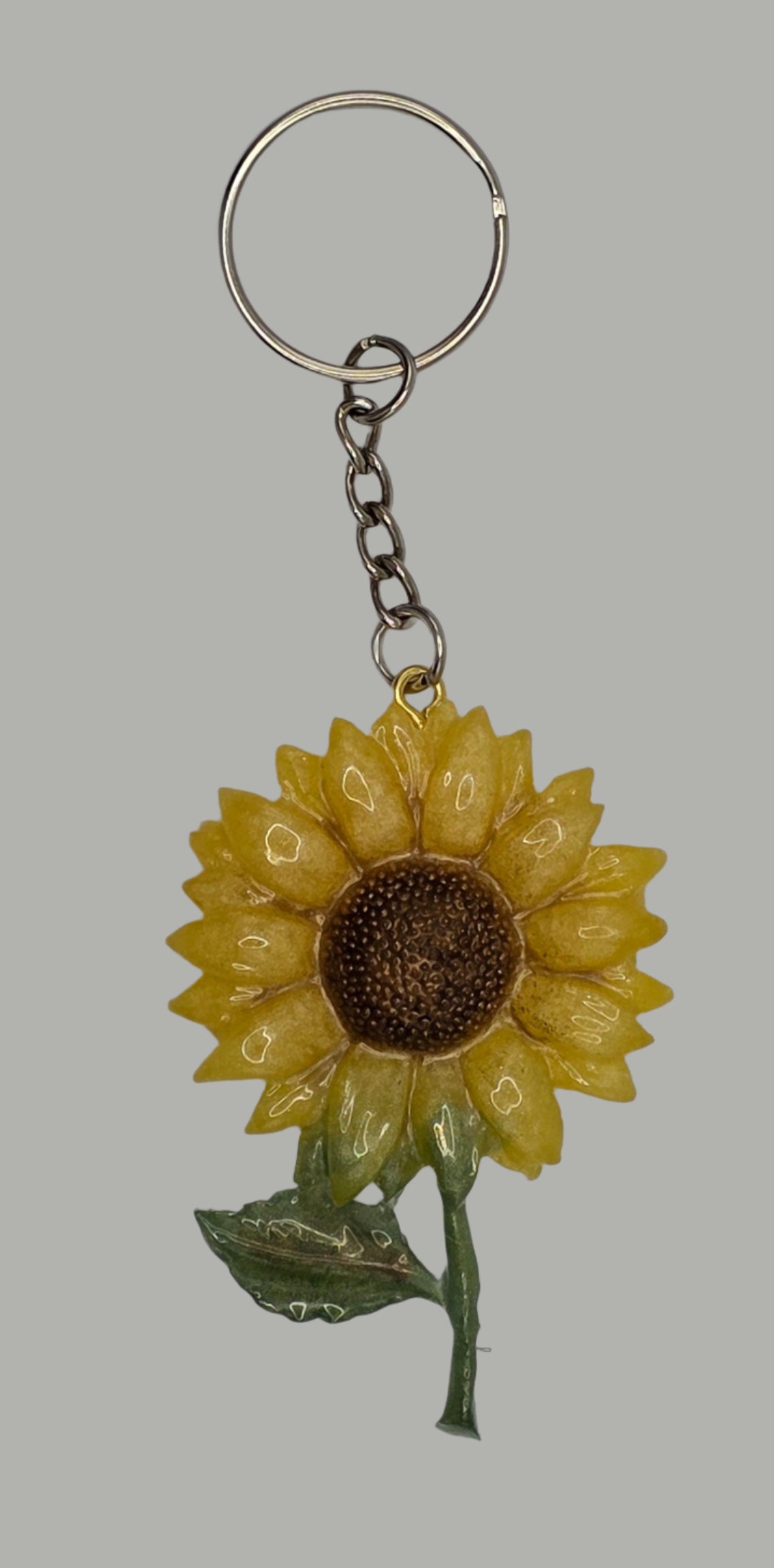 sunflower charm keychain